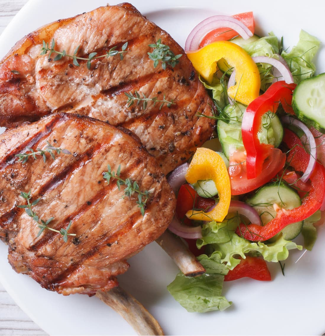 Steak mit Salat